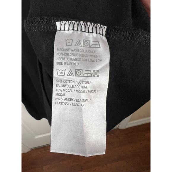 Susan Graver Weekend Essentials Cotton Modal Black Long Sleeve Tee 4X A638774 - Picture 5 of 8